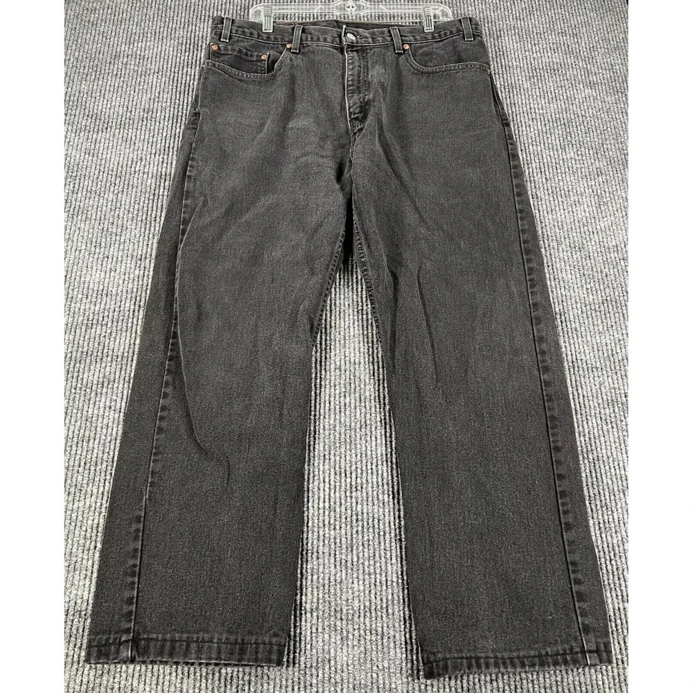Vintage Levi's‎ 505 Jeans Mens 38x32 (36x28) Black Denim Regular Fit Casual